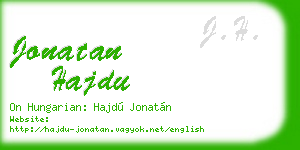jonatan hajdu business card