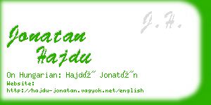 jonatan hajdu business card